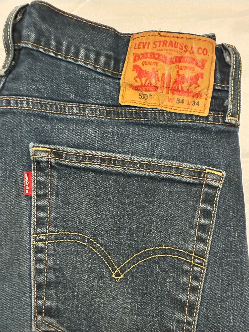 Levi's Men’s Slim Straight Jeans in Indigo Blue